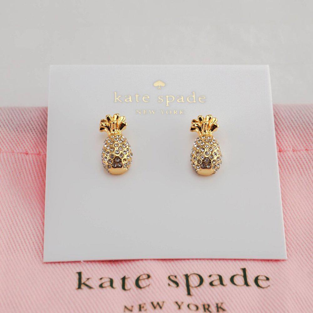 Kate Spade Pineapple Stud Earrings (with Dust Bag) Brand New